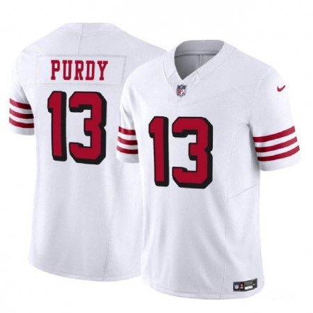 b5ec54138cfa8e044eee6680b98a6c33.jpeg Men's San Francisco 49ers #13 Brock Purdy 2023 F.U.S.E. New White Vapor Untouchable Limited Stitched Football Jersey