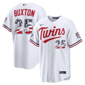 Men's Minnesota Twins #25 Byron Buxton Nike White 2026 All-Star Edition Stars & Stripes Stadium Jersey