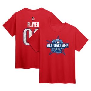 Men's Red 2026 MLB All-Star Game Name & Number Custom T-Shirt