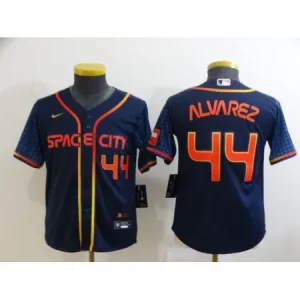 Youth Houston Astros #44 Yordan Alvarez 2022 Navy City Connect Stitched Jersey 47SV