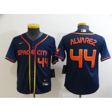 Youth Houston Astros #44 Yordan Alvarez 2022 Navy City Connect Stitched Jersey 47SV