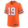 Men's Denver Broncos Marvin Mims Jr Orange Mile High Collection 1977 Throwback Player Game Jersey