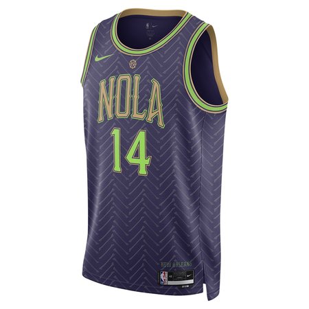 Unisex New Orleans Pelicans #14 Brandon Ingram Purple 2024/25 Swingman City Edition Player Jersey