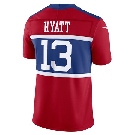 Men's New York Giants #13 Jalin Hyatt Century Red Alternate Vapor F.U.S.E. Limited Jersey