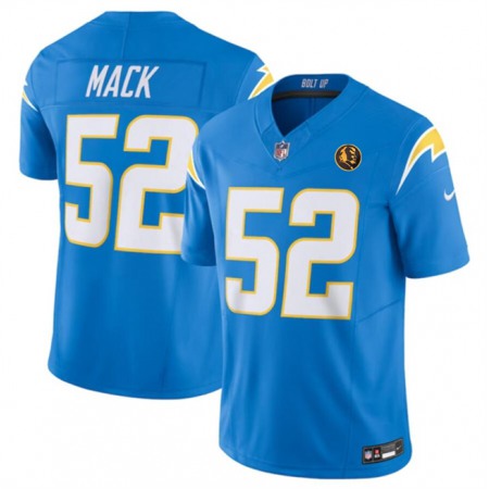 bb8d28e3f57c4fb1fa42f392640bd327.jpeg Men's Los Angeles Chargers #52 Khalil Mack Light Blue 2023 F.U.S.E. With John Madden Patch Vapor Limited Stitched Football Jersey