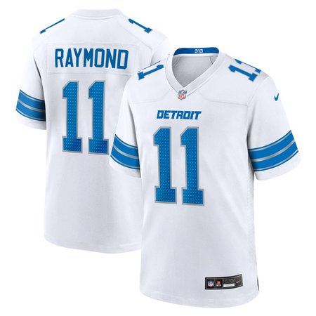 Men's Detroit Lions #11 Kalif Raymond White Team Game Jersey