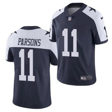 Men's Dallas Cowboys #11 Micah Parsons Navy 2021 NFL Draft Vapor Limited Stitched Jersey VZ7S