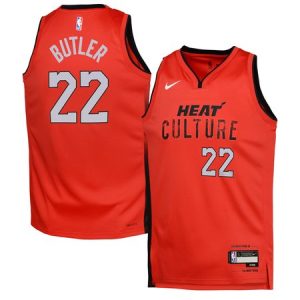 bef8eb1f1332cf7b0fb45bbb1eaaf524.jpeg Youth Miami Heat #22 Jimmy Butler Red 2024/25 Swingman City Edition Player Jersey