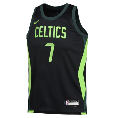 Youth Boston Celtics #7 Jaylen Brown Black 2024/25 Swingman City Edition Player Jersey