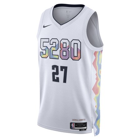 Unisex Denver Nuggets #27 Jamal Murray White 2024/25 Swingman City Edition Player Jersey