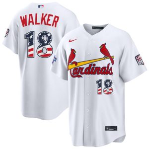 Men's St. Louis Cardinals #18 Jordan Walker Nike White 2026 All-Star Edition Stars & Stripes Stadium Jersey