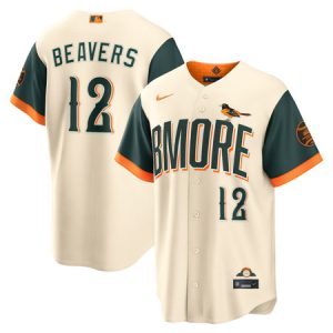 Men's Baltimore Orioles #12 Dylan Beavers Nike Natural 2026 City Connect Stadium Jersey 1IQX