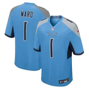 Youth Tennessee Titans #1 Cameron Ward Light Blue 2025 NFL Draft First Round Pick No. 1 Game Jersey
