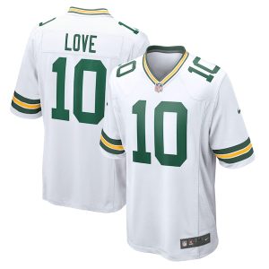 Jordan Love Green Bay Packers Nike Game Jersey - White/Green