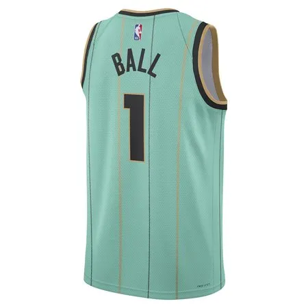 Unisex Charlotte Hornets #1 LaMelo Ball Mint 2024/25 Swingman City Edition Player Jersey