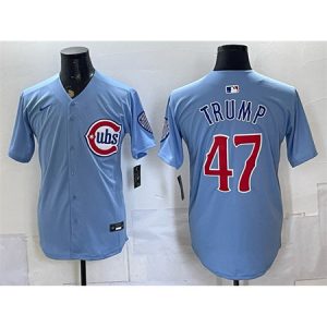 c76451e2b666490b58c5ae9b8faaa532.jpeg Men's Chicago Cubs #47 TRUMP Blue 2026 2nd Alternate Limited Jersey
