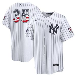 Youth New York Yankees #35 Cody Bellinger Nike White 2026 All-Star Edition Stars & Stripes Stadium Jersey