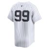 Men's New York Yankees #99 Aaron Judge  White 2024 World Series Home Limited Player Jersey