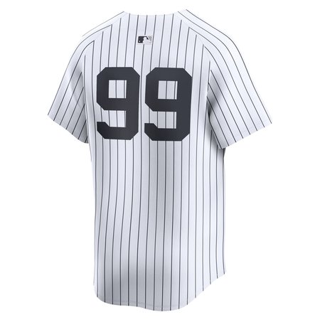Men's New York Yankees #99 Aaron Judge  White 2024 World Series Home Limited Player Jersey