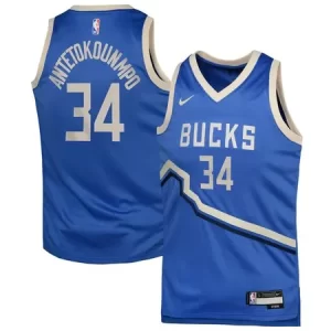 ce7d494a6da06f66f4cecdb05f912d69.webp Youth Milwaukee Bucks #34 Giannis Antetokounmpo Royal 2024/25 Swingman City Edition Player Jersey