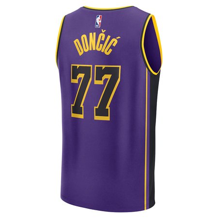 Unisex Los Angeles Lakers #77 Luka Doncic Purple Swingman City Edition Jersey Z8KX