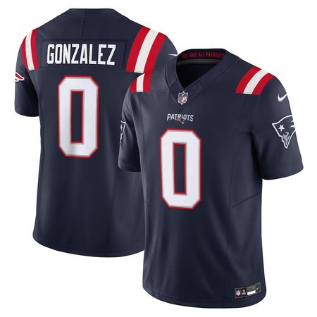 Men's New England Patriots #0 Christian Gonzalez Navy Vapor F.U.S.E. Limited Jersey