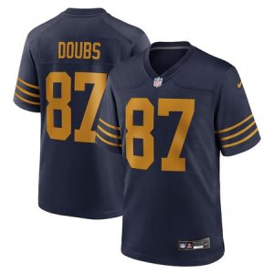 Youth Green Bay Packers #87 Romeo Doubs Navy The 1923 Classic Game Jersey