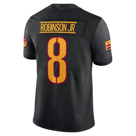 Men's Washington Commanders #8 Brian Robinson Jr. Black Vapor Untouchable Limited Jersey