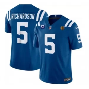 d1b072557785f4345e26e260717a01aa.webp Men's Indianapolis Colts #5 Anthony Richardson Blue 2023 F.U.S.E. 1-star C Patch And With John Madden Patch Vapor Limited Stitched Football Jersey