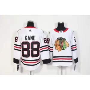 Men's  Chicago Blackhawks #88 Patrick Kane White Stitched NHL Jersey