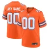 Men's Denver Broncos  Orange Mile High Collection 1977 Throwback Custom Game Jersey