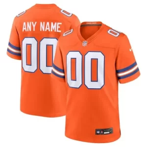 Men's Denver Broncos  Orange Mile High Collection 1977 Throwback Custom Game Jersey