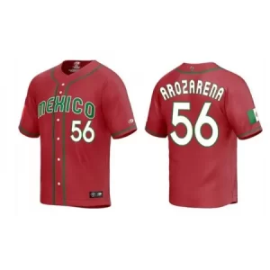 Men's Mexico Baseball #56 Randy Arozarena 2023 Red World Baseball Classic Stitched Jersey E6SD