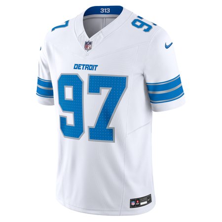 Men's Detroit Lions #97 Aidan Hutchinson White Vapor F.U.S.E. Limited Jersey