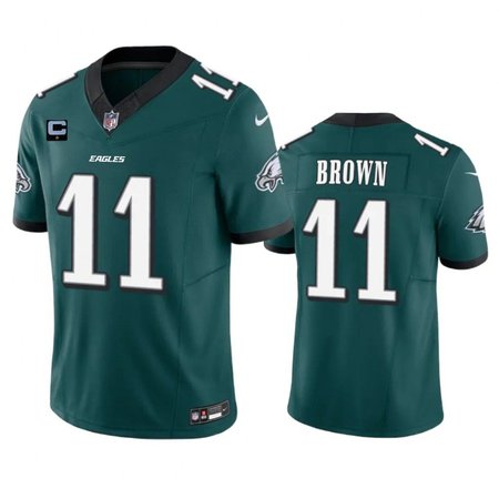 d59c147bb9b81bb684c4f88135bbf118.jpeg Men's Philadelphia Eagles #11 A. J. Brown Green 2023 F.U.S.E. With 1-Star C Patch Vapor Untouchable Limited Stitched Football Jersey
