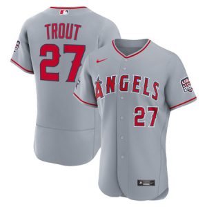 Youth Los Angeles Angels #27 Mike Trout Nike Gray 2026 All-Star Game Authentic Jersey