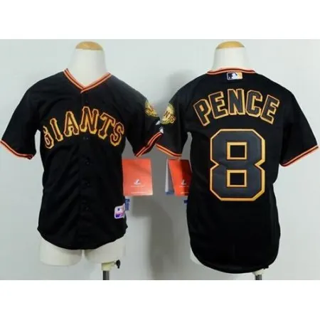 d6ebc5f8d1de4c06de7f9bc1d88a38f0.webp Giants #8 Hunter Pence Black Cool Base Stitched Youth MLB Jersey