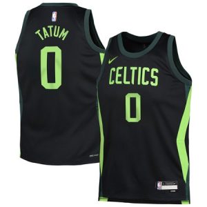 Youth Boston Celtics #0 Jayson Tatum Black 2024/25 Swingman City Edition Player Jersey