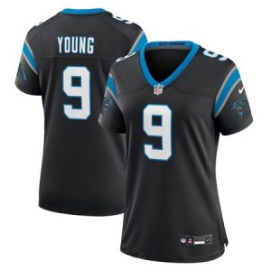 d88649172bc8beabfb1eb8b34ac57abd.jpeg Women's Carolina Panthers #9 Bryce Young Black Team Game Jersey