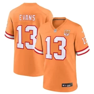 Men's Tampa Bay Buccaneers #13 Mike Evans Creamsicle 50th Season Game Jersey
