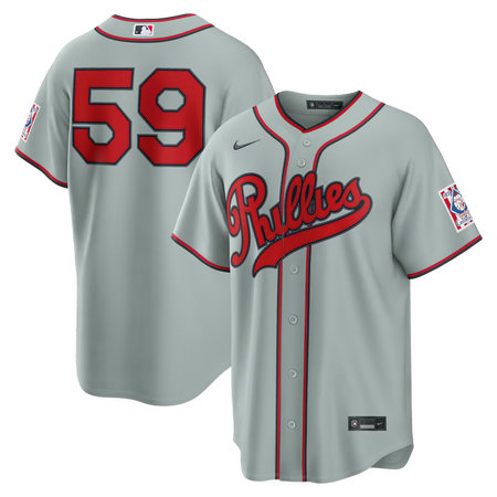 Youth Philadelphia Phillies #59 Jhoan Duran Nike Gray 2026 Field of Dreams Stadium Jersey