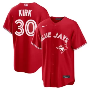 Men's Toronto Blue Jays #30 Alejandro Kirk Nike Red Canada Day Replica Jersey