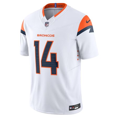 Men's Denver Broncos #14 Courtland Sutton White Mile High Collection Vapor F.U.S.E. Limited Jersey