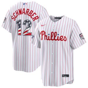 Youth Philadelphia Phillies #12 Kyle Schwarber Nike White 2026 All-Star Edition Stars & Stripes Stadium Jersey