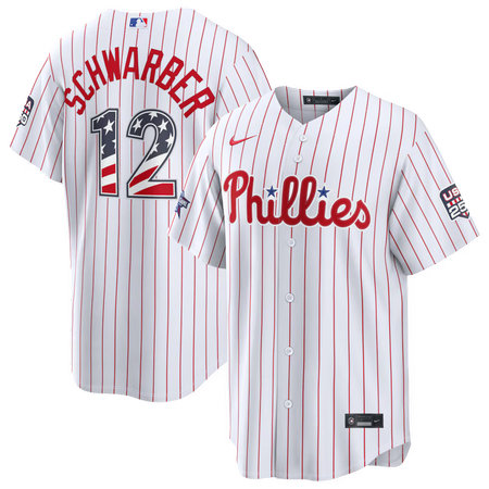 Youth Philadelphia Phillies #12 Kyle Schwarber Nike White 2026 All-Star Edition Stars & Stripes Stadium Jersey