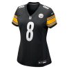 Women's Pittsburgh Steelers #8 Aaron Rodgers Black Game Jersey