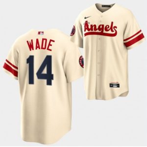 Men's Los Angeles Angels #14 Tyler Wade 2022 Cream City Connect Cool Base Stitched Jersey DZXM