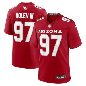 Men's Arizona Cardinals #97 Walter Nolen Cardinal 2025 NFL Draft First Round Pick Game Jersey
