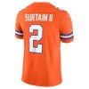 Men's Denver Broncos #2 Patrick Surtain II Orange Alternate Mile High Collection 1977 Throwback Vapor F.U.S.E. Limited Jersey