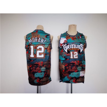 e64aaa97c31de59a73bc961c066d6960.jpeg Men's Memphis Grizzlies #12 Ja Morant Green/Black/Red Stitched Jersey